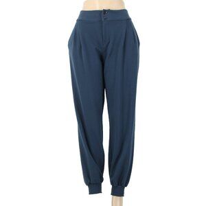 Giuliana Pant Off Air Sz 12 x 30 Blue Pleated Stretch Pockets Cotton Poly Pant